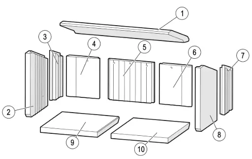 [21H429] Lotus H470 - Skamolex set platen - golvend