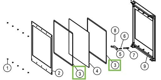 [21H436W] Lotus H470 Wide - Dichting glas ø 6mm