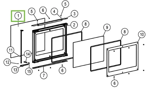 [21H452] Lotus H470 - Glas für Magic, Rahmen (831x463)