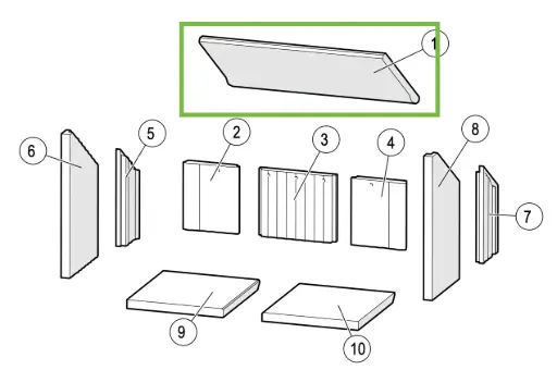 [21H528] Lotus H570 - Rookomleidingsplaat - golvend