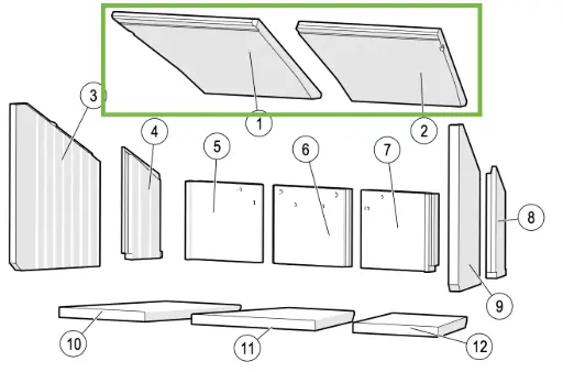 [21H528W] Lotus H570 W - Plaque refractaire - ondulé