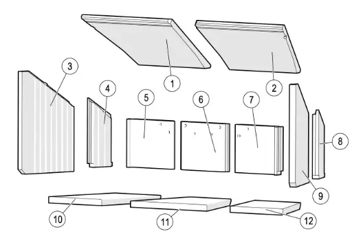 [21H529W] Lotus H570 W - Skamolex set platen - golvend