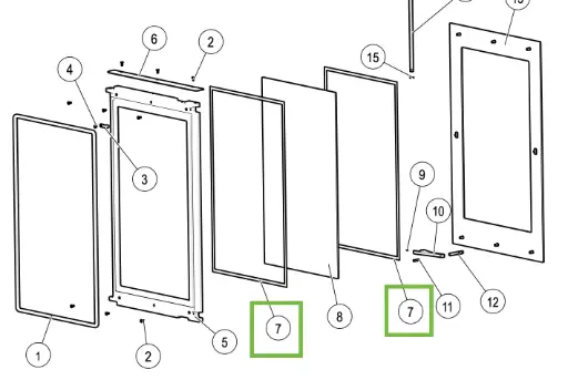 [21H736] Lotus H700 - Joint pour vitre ø6mm