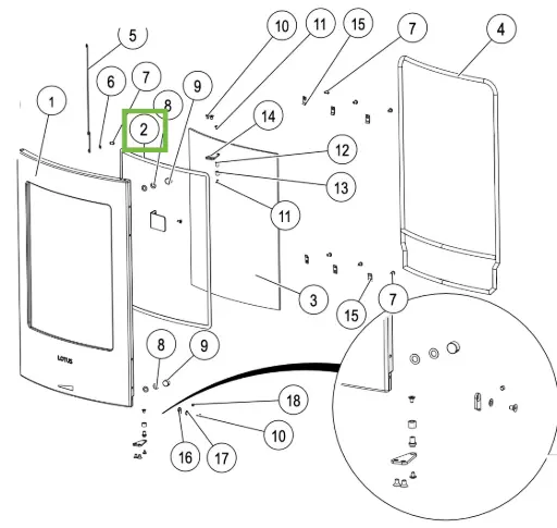 [21JUBIL15981] Lotus Jubilee 15 - Dichtung glas ø 6mm