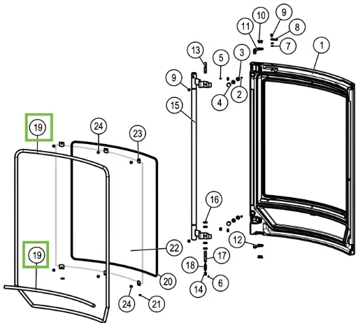 [21JUBIL35980] Lotus Jubilee 35 - Joint pour porte ø 14mm