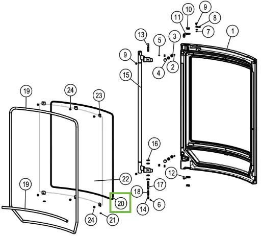 [21JUBIL35981] Lotus Jubilee 35 - Dichting glas ø 6mm