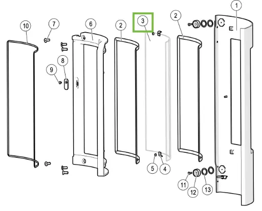 [21LIVA950] Lotus Liva - Vitre pour porte foyer 330x484 R316