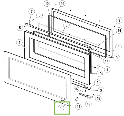 [21LL49451] Lotus Living - Vitre pour porte Magic (864X445)