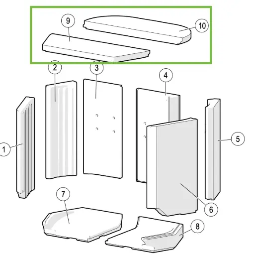 [21M910] Lotus M - Plaque refractaire (x2)