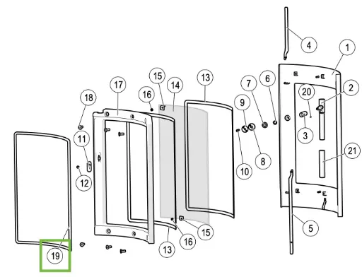 [21MIRA980] Lotus Mira - Joint pour porte ø 14mm