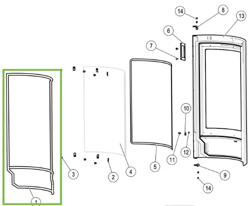 [21PRES980] Lotus Sola/Prestige - Dichting deur ø 14mm