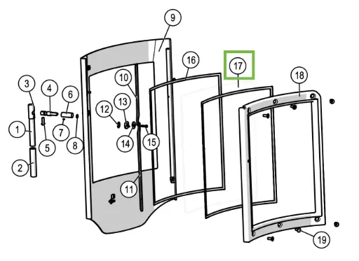 [21PRIO950] Lotus Prio - Vitre pour porte foyer