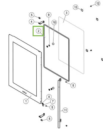 [21QM40981] Lotus QM40 - Dichtung glas ø 6mm