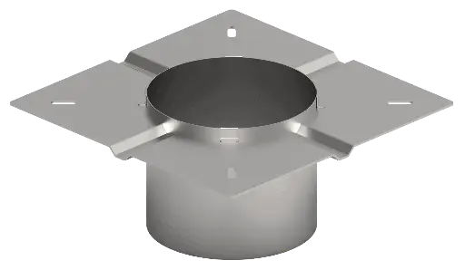 Exodraft Flens FR4 - Vierkant - Inox kanaal (RS016 / RSV016 / RSV315 / RSV400 / RSV450 / RSVG315 / RSHT016)