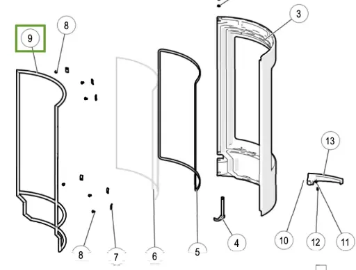 [21SOLA980] Lotus Prestige Sola - Dichtung Tür ø 14mm