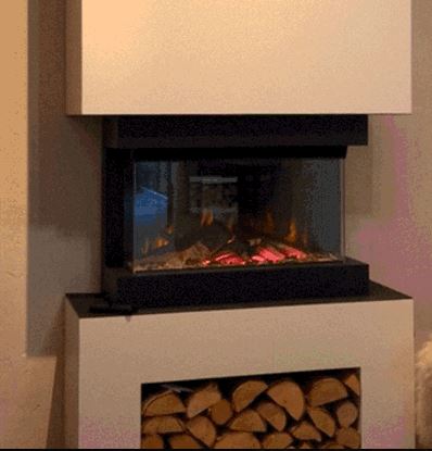 [Kit-Ashlett-3zijdig] British Fires Ashlett Insert Kit - Kamineinsatz + inkl. Rahmen 3-seitig