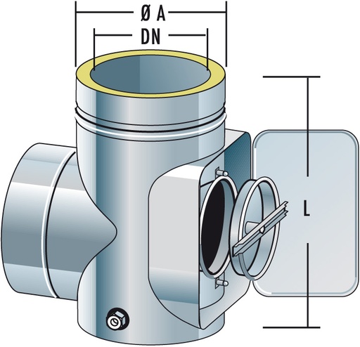 DW MS Kombibauteil (DF90+DROE) mit Boden + Ablauf 