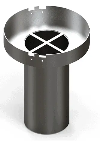 Adaptateur pour filtre à particules, Ø250mm (conduit en acier inoxydable)