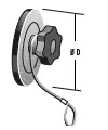 EW Deckel für T-Stück mit Schrauben (bis 400°) 