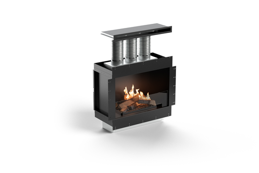 Planika Forma 800 Fireplace with FLA4/FLA4+ FLOGS 790 burner + heat distribution system